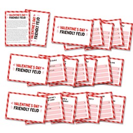 Valentine's Day Friendly Feud Game Set, Valentine's Day Game Supplies, Valentine's Day Games for Adults and Teens, Feud Quiz, Valentine's Day Group Game, Fun game party, Fun Holiday Game - SC001