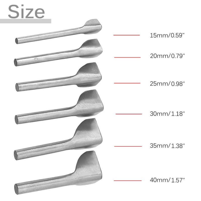 6pcs /set DIY Leather Carft V Shape Punch Belt End