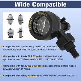 Saranna R0357200 Air Gauge Release Valve Assembly Replacement for Zodiac Jandy Pool and Spa Filters Compatible with CV, CL, DEV, DEL, JS Series