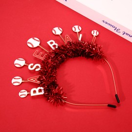 PHALIN Baseball Headband for Women Decorative Baseball Head Bopper Accessories Game Day Outfits Sports Mom Gifts Party Favors (Pattern E)