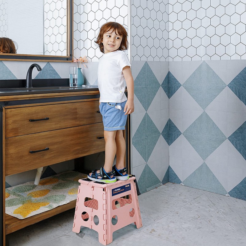 Flottian 13" Folding Step Stool for Adults and Kids Holds