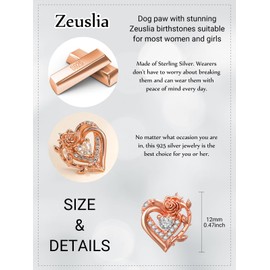 Rose Stud Earrings for Women Sterling Silver Rose Gold Heart Stud Earrings April Birthstone Stud Earrings Rose Rhinestone Stud Earrings Stud Jewellery Gifts for Women