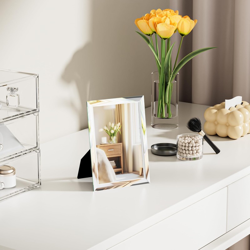 Fun Memories 4x5.8 Inch Frameless Travel Mirror – Wall Hanging