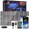 12Pcs Motorcycle LED Light Kit with Brake Light Turn Signal,