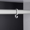 Gedotec H10623 Hanging Hooks Plastic Silver for Wardrobe Rail Oval