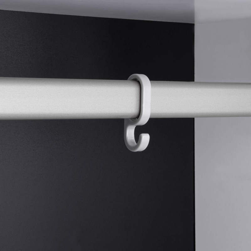 Gedotec H10623 Hanging Hooks Plastic Silver for Wardrobe Rail Oval
