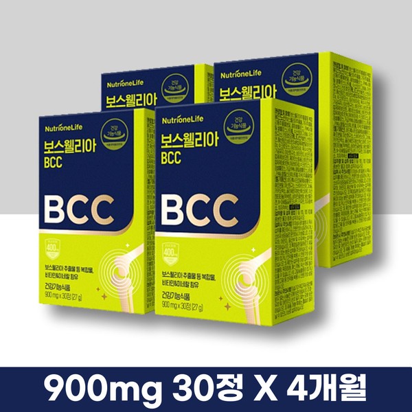 Nutrione Life Nutrione Boswellia BCC Jung Woo-sung 30 tablets / 뉴트리원라이프 뉴트리원 보스웰리아 BCC 정우성 30정 X 4개 관절 연골 영양제 효능 효과 개선