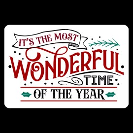 4yougifts Celebrate the Most Wonderful Time - Festive Red & Green Sign