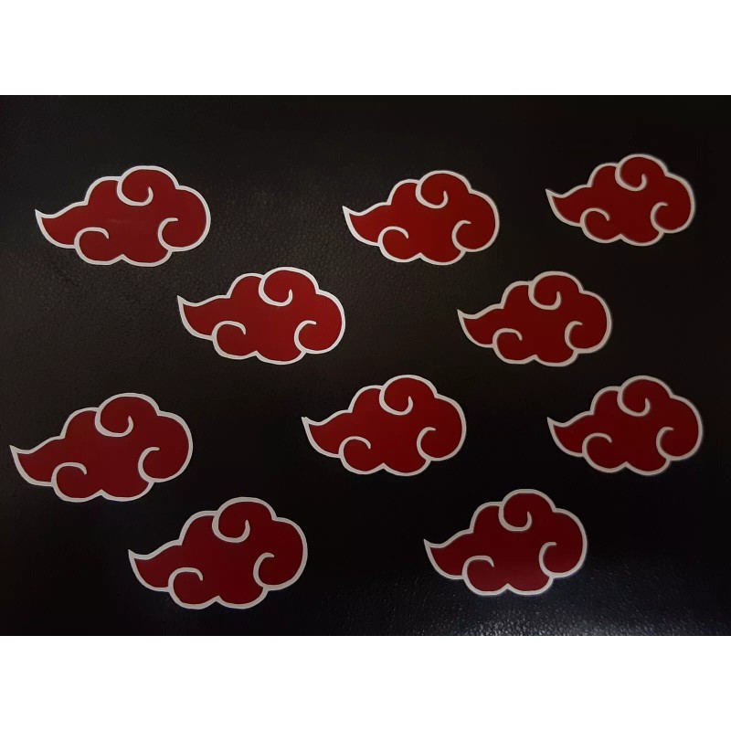 10 Pack Akatsuki Symbol Naruto Sticker Vinyl Decal Windows Waterproof!