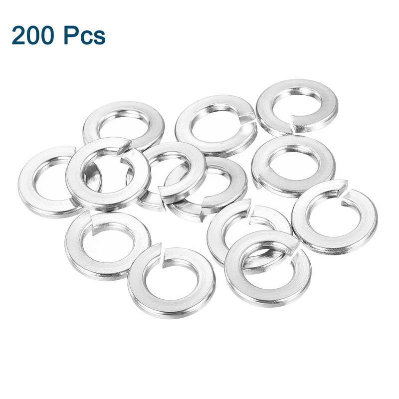sourcing map 3/8" Split Lock Washer, 200Pcs 304 Stainless Steel