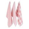 DII Gingham Check Kitchen Collection, Rosa, Juego de Toallas de