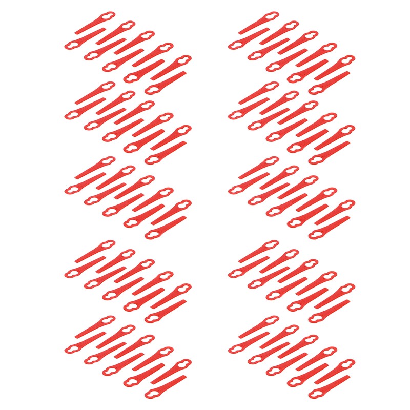 100Pcs Plastic Trimming Blades Lawn Mower Gourd Type Cutting Replacement