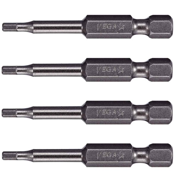 VEGA 2.5mm Hex Power Bits. Professional Grade ¼ Inch Hex