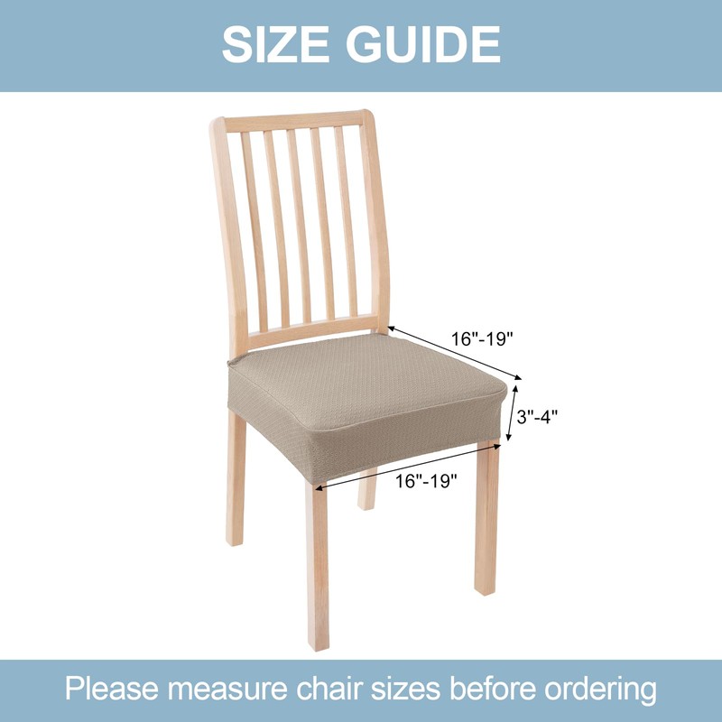 Smiry - Juego de 4 fundas elásticas de asiento jacquard