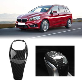 Aramox Car Gear Shift Headgear Trim Fashion Carbon Fibre Style for X1 F48 2 Series F46 2015-2018, black