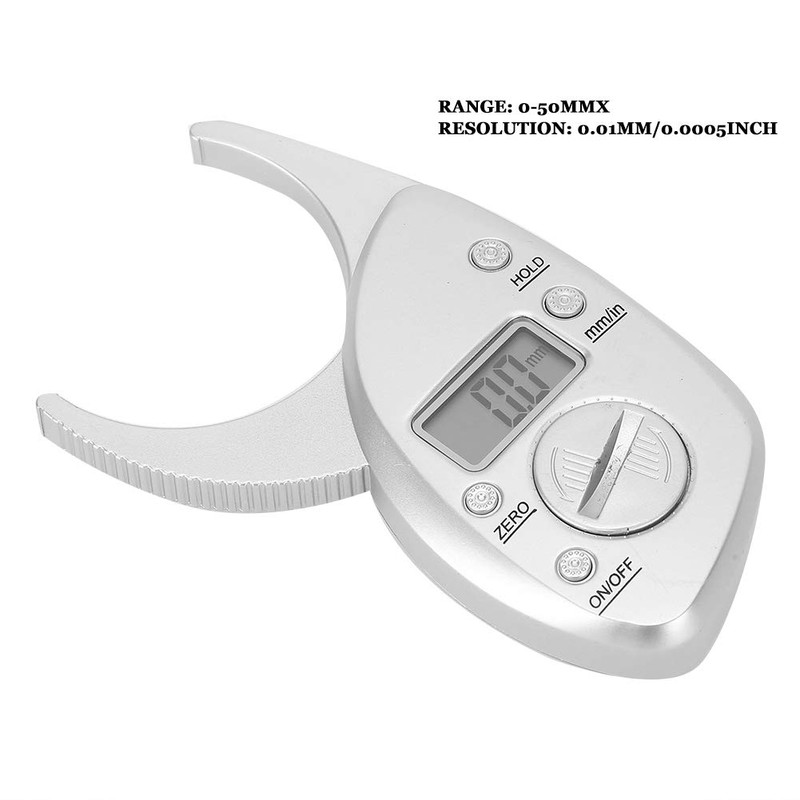 Body Fat Gauge Digital Fat Caliper 0-50mmx Measuring Range Fast,