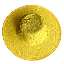 Foldable Rain Hat, Unisex, 15 inch Diameter Brim, Yellow