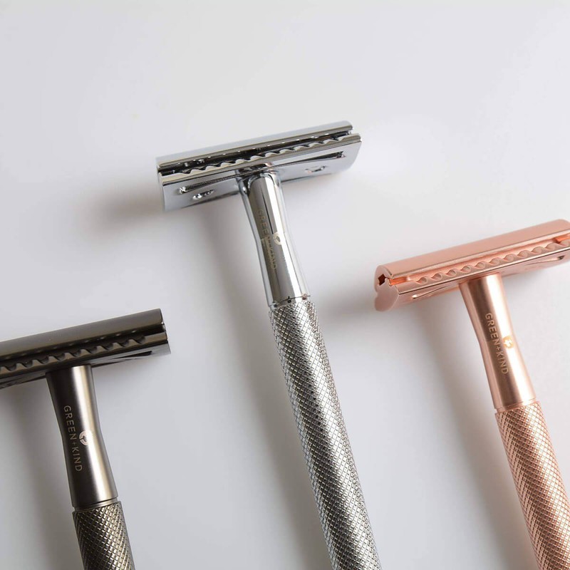 Green + Kind Reusable Safety Razor, Lavender