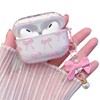 MINSCOSE Compatible with AirPods Pro Clear Case, Cute Bow Pattern