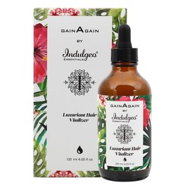 Indulgeo Essentials Gain Again Luxuriant Hair Vitalizer, 120 ml For Men & Women Hair Serum - Prevents Dandruff & Hair Fall | No Parabens or Sulfates | 100% Organic