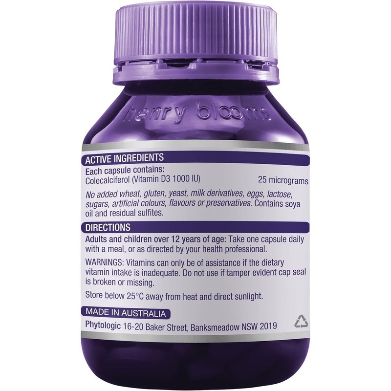 Henry Blooms Vitamin D3 1000 IU 60c
