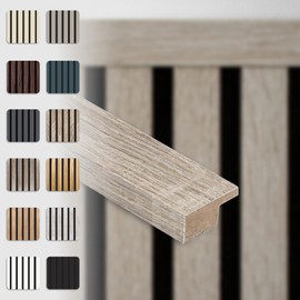 HEXIM End Strip, 137.5 x 2.7 cm, Suitable for Our Acoustic Panels, Flexible Slat Wall, Wood, MDF Wall Panels, Slat Cladding, Wall Cladding (1 End Strip Sonoma Oak - APAH06)