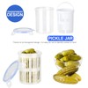 Qcwwy Cucumber Jar with Strainer, Continuous Cucumber Contianer with Removable