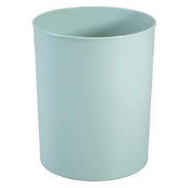 iDesign Franklin BPA-Free Plastic Round Waste Basket - 8" x 8" x 9.75", Aqua