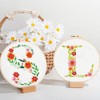 ORIGACH 4 Pack Initial Letters and Flowers Embroidery Kits for