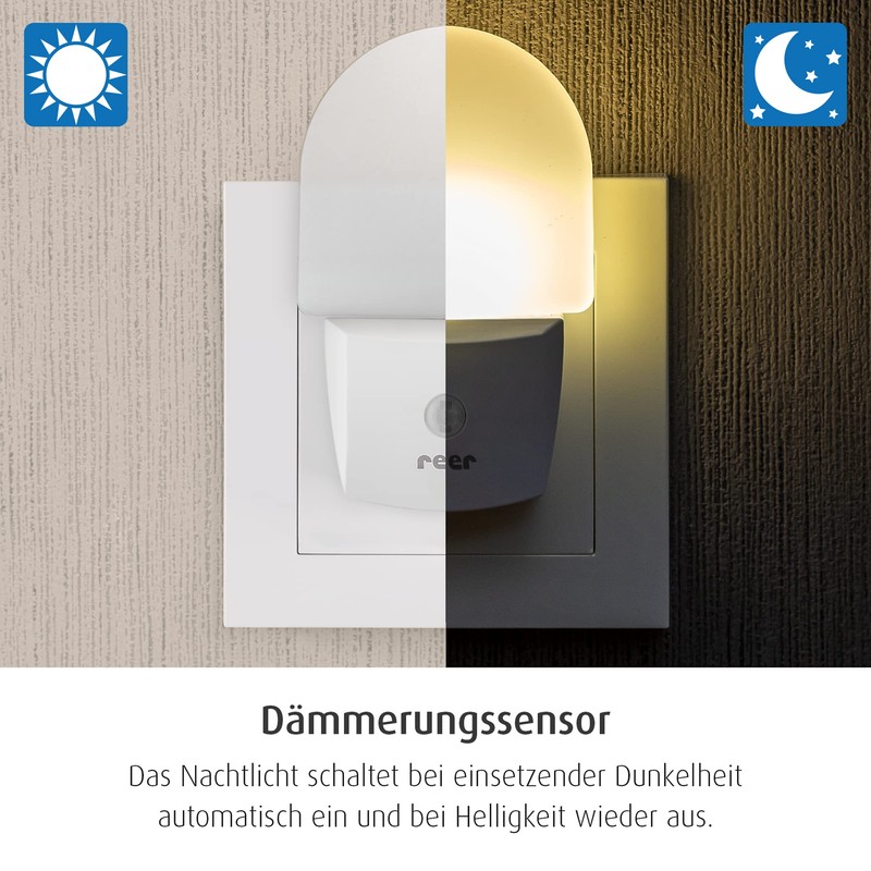 reer NightGuide Night Light for the Socket - with Twilight