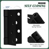 2 Pack Self Closing Door Hinges 4 inch Matte Black