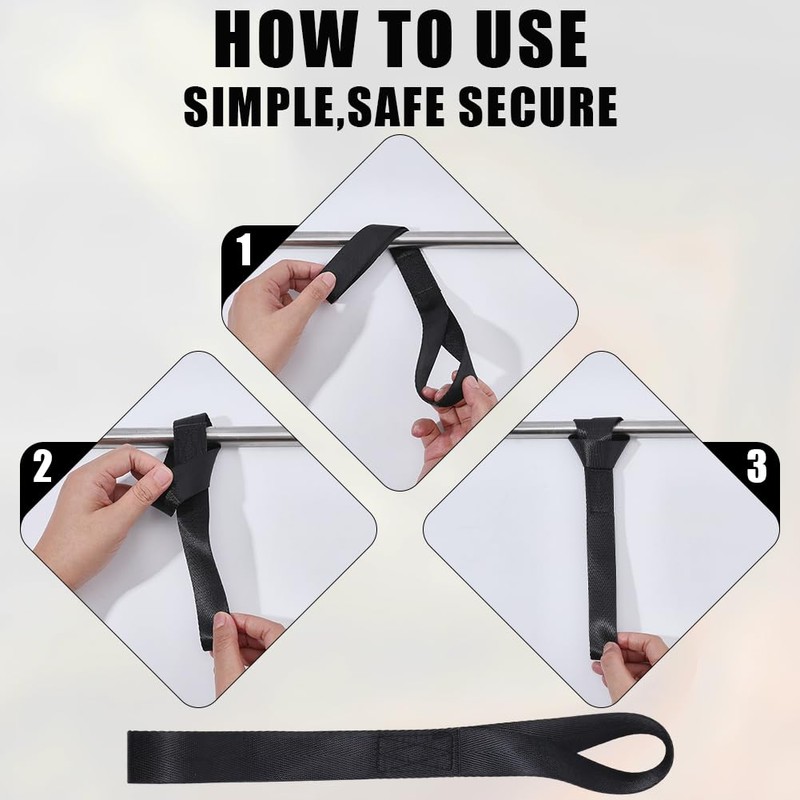 CREATCABIN 8Pcs Soft Loop Tie Down Straps 1,200lbs Load Capacity