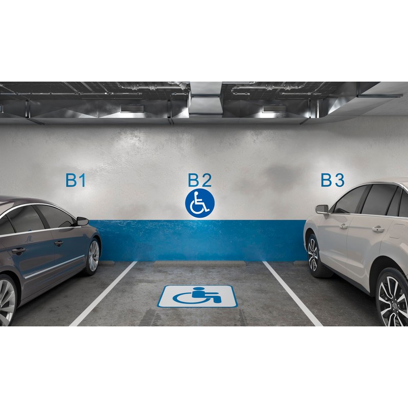 Exacompta 67113E Heavy Disabled Parking Sign Diameter 30 cm with