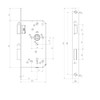 MS Beschläge Mortice Lock Square Edged 235 mm x 20