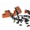 BloxBrix 88 pcs Weapons-Machine-Guns-Rifles Compatible with Major Brands, Minifigures-add-ons-Militarybase-Barracks-Toy-Soldiers-Police, WW2-Modern-Swat-Battle-Ammo-Belt-Decations