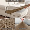 NAISI Waterproof Couch Cushion Covers Thick Velvet Fabric Washable Sofa