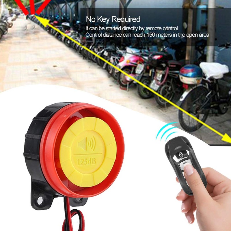 TKSE Motorcycle Alarm System, 12V Universal Motorcycle Wireless Anti-Theft Security
