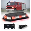 Xprite White Red Rooftop Emergency Strobe Light Bar, Beacon Safety