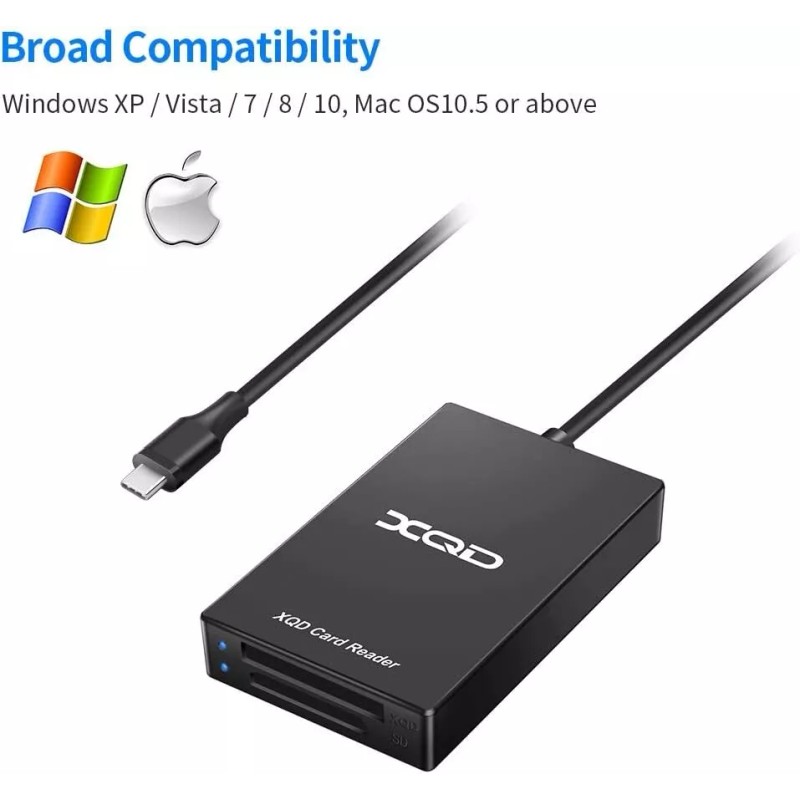 For Sony USB 3.0 XQD/SD 2 in 1 Card Reader,