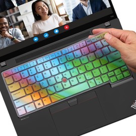 Colorful Keyboard Cover for 14" Lenovo ThinkPad X1 Carbon Gen 11/10, ThinkPad T14 & T14s Gen 4/3, ThinkPad L14 Gen 3 & P14s Gen 3 & Thinkpad E14 Gen 6 Gen 5 & ThinkPad T14 Gen 4 Keyboard Skin