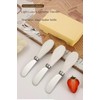 Ampang 2-Pack Stainless Steel Butter Knife Set, Ceramic Handle, Dishwasher