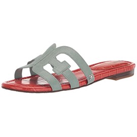 Sam Edelman Bay Fray Sandalia para mujer, Tide Blue/Orange Poppy, 22 cm