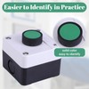 GAESHOW Weatherproof Push Button Switch, Weatherproof Green Push Button, Green