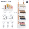 DIMJ Hanging Closet Organizer - 4 Tier Collapsible Hanging Shelves