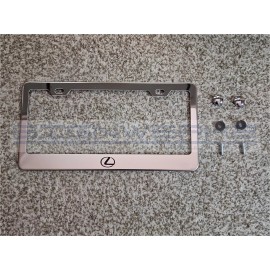 SIGNWERKZ Lexus logo Chrome Stainless Steel US/Canada License Plate Frame