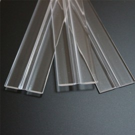 3 x 300mm, 12", low profile flex hinges, flexible living hinges, Transparent, Continuous Acrylic Piano Hinges