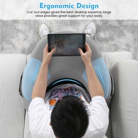 Dlownne Gaming Pillow for Lap, Memory Foam Lap Desk Pillow for Adult, Bed Rest Pillow for Reading, Working, Playing Steam Deck Switch or Sitting in Bed Floor Sofa