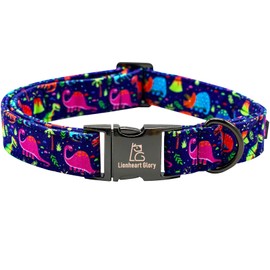 Lionheart glory Dog Collar, Blue Dog Collar, Heavy Duty Adjustable Collar for Small Dogs, Boy Dog Collar, Pet Gift, Cute Dog Collars