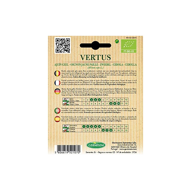 Germisem Vertus ECBIO1002 Onion