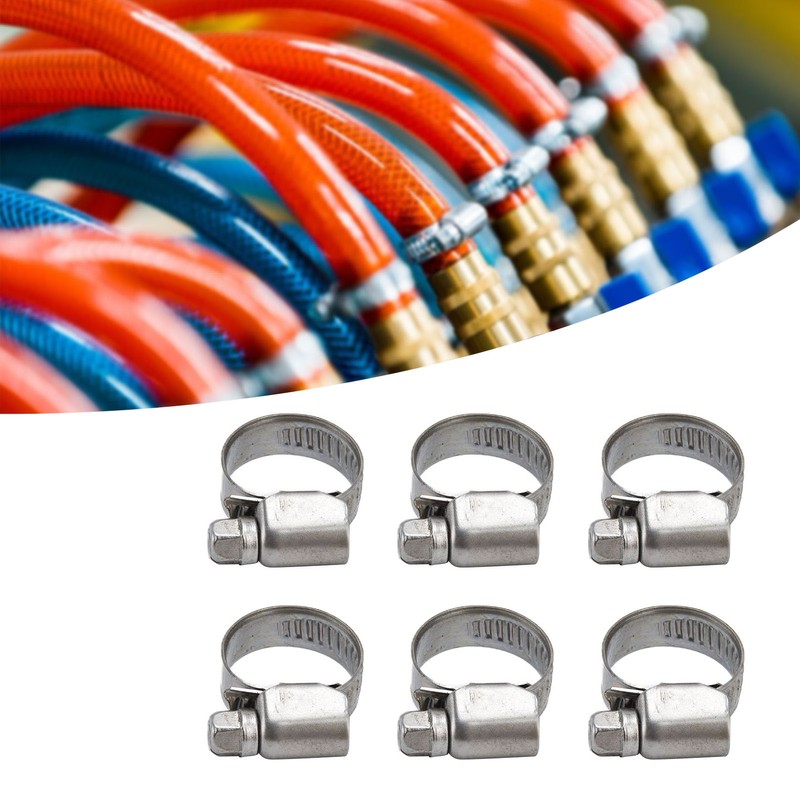 30Pcs Hose Clamps German Style Adjustable 304 Stainless Steel Fuel